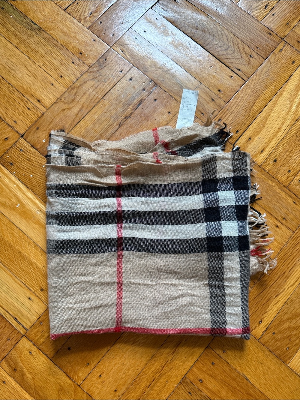 Burberry merino wool and cashmere blend scarf